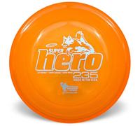 Sioditin Superhero 235 K9 Candy - Frisbee in plastica per cani, giocattolo per cani e frisbee per animali domestici, resistente alle forature (arancione)