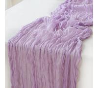 Sioloc 1 runner da tavola in garza color lilla, viola, lavanda, decorazione per la casa, 3 m, per tè, matrimoni, feste di compleanno, baby shower, Halloween, Ringraziamento