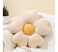 Sioloc Cuscino da pavimento, cuscino da seduta, grazioso cuscino con fiori, cuscino estetico come decorazione per la stanza, cuscini decorativi per letto, divano (bianco, 40 cm)