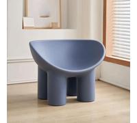 SIONDSTS Poltrone Creative Monoposto, Sgabelli a Gamba di Elefante, Sgabello Moderno da Tempo Libero con Schienale, Sedie Accentate Semplici per Soggiorni e Camere da Letto,Blu,L