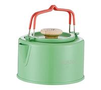 Sionhiuo Bollitore da campeggio - 1100 millilitri in acciaio inox, bollitore da campeggio con manico anti-combustione, per caffè, fuoco aperto, viaggi all'aperto e zaino in spalla