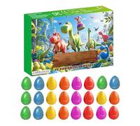 Sionhiuo Calendario 'avvento Dei Dinosauri,Calendario 'Avvento Da 24 Giorni - Animali Giocattolo Uova Di Dinosauro Per Scuola Casa Decorazione Festiva Attività Familiare