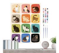 Sionhiuo Cani Dipingi Con I Numeri Animali | Gatto Pittura Con I Numeri Set Con Pennelli - Set Arte Per Il Giorno Del Ringraziamento Camera Da Letto Compleanno