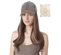 Sionhiuo Cappelli Parrucca per Donna | Berretto con Extension Capelli - Acconciatura Moda Stile Trendy per Passeggiata Città Palco Appuntamenti Viaggio Shopping attività All'Aperto Vacanza