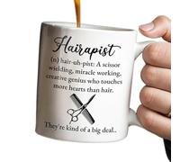 Sionhiuo da Caffè, 330 ml Manico Ergonomico Tema Parrucchiere, per Caffè Tema Parrucchiere, Bevande Calde Fredde Ghiaccio Succo Latte Birra