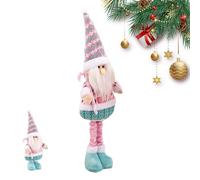 Sionhiuo Decorazione natalizia per interni, statuetta da collezione rosa, decorazione natalizia, allungabile, per feste, , hotel, cucina, per la casa