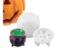Sionhiuo Halloween | Stampo In Silicone A Forma Di Calderone Per Halloween | Strumento Per Creare Progetti Artistici In Casa Scuola Laboratorio Per Feste E Attività Manuali