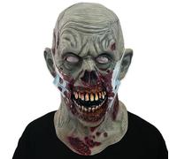 Sionhiuo Maschera 'Orrore di Halloween | Maschera Facciale in Lattice da Zombie per Halloween,Copricapo Terrificante che Aumenta l'Atmosfera per Bambini Adolescenti e Adulti per Spettacoli