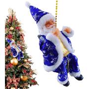 Sionhiuo Palline Natalizie Albero | Babbo Natale Elettrico Che Catena con Perlina,Bambola con Barba Bianca per Interni Casa Ingresso Porta d'Ingresso Soggiorno Camera da Letto