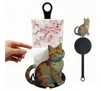 Sionhiuo Porta Carta da Cucina | Supporto Per Tissues Con Gatto - Dispenser Decorativo per Tovaglioli - Per Cucina Bagno Toilette Camera Bambini Tavolo Casa