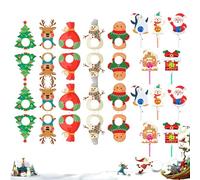 Sionhiuo Porta Lecca Lecca Natalizio,Cartoncini Porta Lecca-Lecca Babbo Natale Natalizi - Forniture Per Feste Per Evento Di Caramelle Di Cioccolato - Per Tavola Casa Ufficio Aula Feste