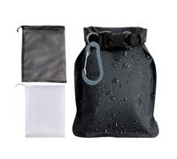 Sionhiuo Sacchetto per sapone da doccia, con rete, impermeabile e a prova di perdite, per palestra, campeggio, nuoto, viaggi, Nero , vedi descrizione, Vedi descrizione