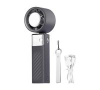 Sionhiuo Ventilatore Manuale Portatile | Ventilatore Personale Portatile - Raffreddatore D'aria Senza Pale Pieghevole Con Display Digitale, Gadget A Batteria Per Camera Viaggi Esterni