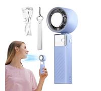 Sionhiuo Ventilatore Manuale Ricaricabile,Ventilatore Silenzioso Raffrescamento - Raffreddatore D'aria Senza Pale Pieghevole Con Display Digitale, Gadget A Batteria Per Camera Viaggi Esterni