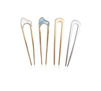 SIOPPKI 4 Pezzi forcina a Forma di Uomo in Stile Francese Fermaglio per Capelli con Forcella Punte Perni di Chignon Updo per Donne e Ragazze