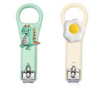 SIOPPKIK 2 Pezzi Tagliaunghie per Neonati e Bambini, Tagliaunghie In Acciaio Inossidabile Di Alta Qualità, Design Della Lama Curva, Sharp Non Danneggia L'Armatura, Cura delle Unghie e Manicure