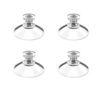 SIOPPKIK 4 Pezzi 30 mm Ventose Versatili Trasparente con Filettatura Plastica Sucker Pad Senza Ganci Trasparente PVC, Morbido Forte Aspirazione,per mobili, cucina e vetro, ecc.