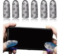 SIOPPKIK 6 Pezzi Finger Sleeves per Giochi Mobili Pubg, Guanti Traspiranti per Touch Screen, Anti-Sudore, Antiscivolo, Ultra Sottili, per Gaming, Compatibili con Tutti I Touchscreen