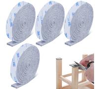 SIOPPKIK Feltrini Per Mobili, 4 Rotoli Feltro Adesivo in Rotolo, 100 x 2 cm Feltro Autoadesivo per Hobbistica, Protezione per Pavimenti, Piedini per Sedie, Grigio