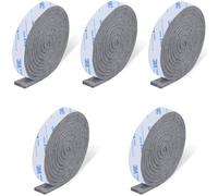 SIOPPKIK Feltrini Per Mobili, 5 Rotoli Feltro Adesivo in Rotolo, 100 x 2 cm Feltro Autoadesivo per Hobbistica, Protezione per Pavimenti, Piedini per Sedie, Grigio