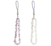 SIOPPKIK Paquete de 2 cordones para teléfono móvil, cadena de teléfono móvil antipérdida con cuentas bohemias para mujer, pulsera, correa de muñeca