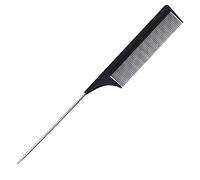 SIOPPKIK Pettine A Coda Di Alta Qualità, Pettine Professionale Antistatico per Parrucchieri, Pettine Styling Fibra Carbonio Calore Antistatico Resistente Pettine Coda,1 x Nero