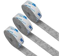 SIOPPKIK Rotolo di feltro resistente, feltro autoadesivo per hobbistica, protezione per pavimenti, piedini per sedie, 100 x 2 cm, 3 rotoli grigio