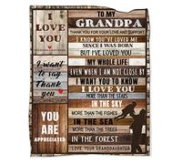 SIOQCKIS Regali per nonno, per nonno coperta 127 x 152,4 cm, regalo di compleanno da nipote, morbida e accogliente coperta di flanella natalizia per nonno