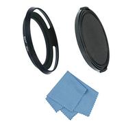 SIOTI Paraluce da 62 mm, trattamento anti-riflesso opaco ossidante, in lega di alluminio, con 1 copriobiettivo da 77 mm, compatibile con obiettivi Sony/Canon/Nikon/Fuji ecc. > 24 mm