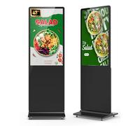 SIOXCFZ Pavimento a 43 pollici che sta il chiosco interattivo di informazioni dell'interno del contrassegno LCD di Digital del totem di androide, nero