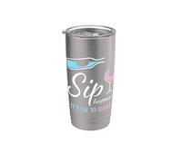 Sip Happens It's OK To Wine Bicchiere da vino divertente Bicchiere termico in acciaio inox doppia parete
