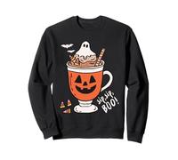 Sip Sip Boo Ghost Hot Cocoa Halloween Zucca Tazza Divertente Carino Felpa