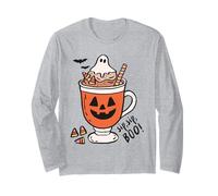 Sip Sip Boo Ghost Hot Cocoa Halloween Zucca Tazza Divertente Carino Maglia a Manica