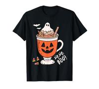 Sip Sip Boo Ghost Hot Cocoa Halloween Zucca Tazza Divertente Carino Maglietta