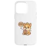Sip Sip Evviva Corgi Boba Kawaii Dog Custodia per iPhone 15 Pro Max