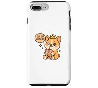 Sip Sip Evviva Corgi Boba Kawaii Dog Custodia per iPhone 7 Plus/8 Plus