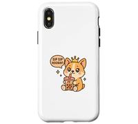 Sip Sip Evviva Corgi Boba Kawaii Dog Custodia per iPhone X/XS