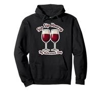 Sip Sip Hooray My Retirement Day Pensionato Wine Lover Pensionato Felpa con Cappuccio