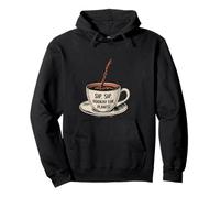 Sip Sip Hooray Plant Coffee Design Felpa con Cappuccio