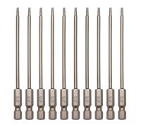 Sipery Punte Torx T8 a prova di manomissione, 100 mm, 100 mm, codolo esagonale da 1/4", punte magnetiche per cacciavite a percussione