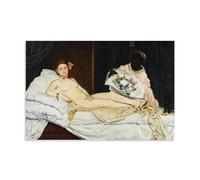 sipfsi Édouard Manet Masterpieces (Olympia) - Poster su tela, decorazione artistica da parete, decorazione moderna, 30 x 45 cm