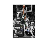 sipfsi Stampa artistica da parete su tela, motivo: Giannis Antetokounmpo Explosive Slam Dunk - Decorazione artistica da parete per camera da letto, moderna, 50 x 75 cm