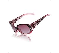 SIPHEW Occhiali da sole polarizzati da donna oversize classici con 400 protezione UV, Lilla