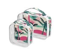 siphylline 2 Pack chiaro mens toilette borsa TSA approvato sacchetto trasparente viaggio cosmetico Kit da barba uomo