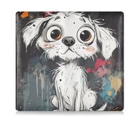 siphylline A Cartoon Dog Leather Car Registration & Insurance Card Holder Essential Car Wallet Case per patente di guida, carte e documenti essenziali, Un cane cartone animato, 1 size