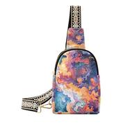 siphylline Alla moda Astratto Oceani Nuvole Colorato in pelle Marsupio in pelle crossover borse per le donne per i viaggi, Astratto Oceani Nuvole Colorato, 1 dimensione, Astratto Oceani Nuvole