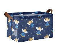 siphylline Angelo - Cestini per scaffali, robusti, con manici, in tessuto, per libri, trucchi, mensole per soggiorno