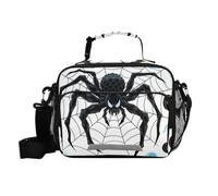siphylline Angry Spider Web Star - Borsa termica per il pranzo con porta bottiglia d'acqua, borsa termica con tracolla, per ragazzi e cucina