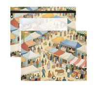 siphylline astucci per matite con tasca con cerniera per raccoglitori a 3 anelli, confezione da 2 per insegnanti, classe, pittura artistica beige bazar