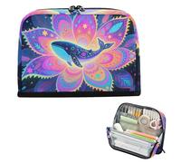 siphylline Astuccio portamatite grande capacità, borsa multiuso con ampia apertura, per la scuola preppy must-have boho mandala fiori balena